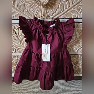 A Loves A Girls Burgundy Ruffle Dress 2T